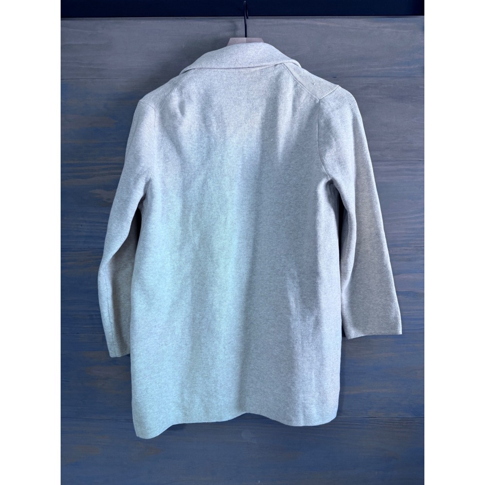 Quince 100% Organic Cotton Knit Blazer Size Small Oatmeal - Picture 7 of 9
